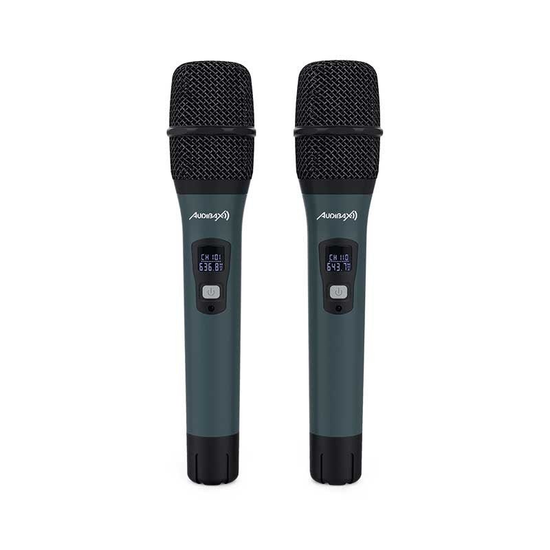 Audibax Missouri Rack B - Micrófono Inalámbrico Profesional UHF Doble de Mano Rack 19" - Tempo Shop