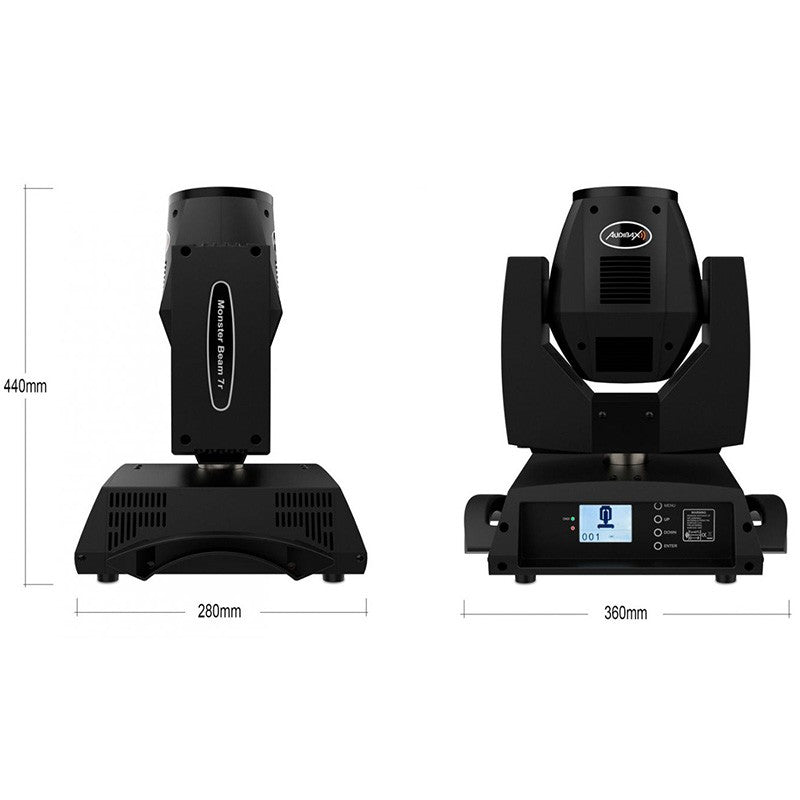 Audibax Monster Beam 7R - Cabeza Móvil 14 Colores + Blanco 17 Gobos fijo + Blanco - Tempo Shop