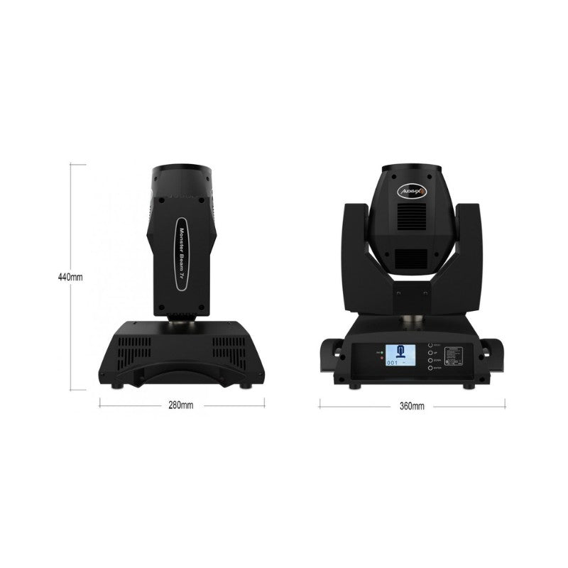 Audibax Monster Beam 7R - Cabeza móvil + Flightcase Individual - Tempo Shop