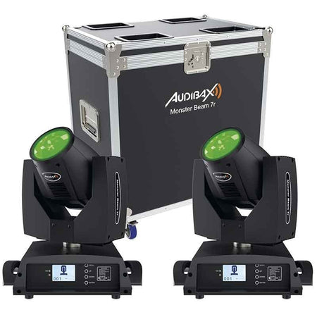 Audibax Monster Beam 7R - Pack 2 unidades incluye flightcase - Tempo Shop