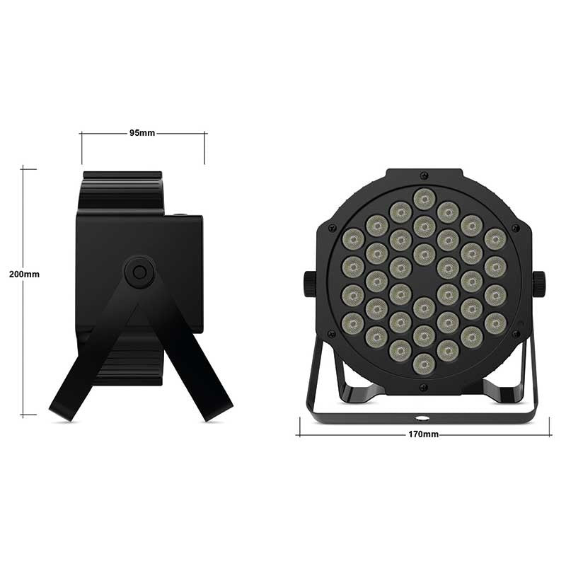 Audibax Montana 36 - Foco LED RGB 36 x 1W con Mando - Tempo Shop