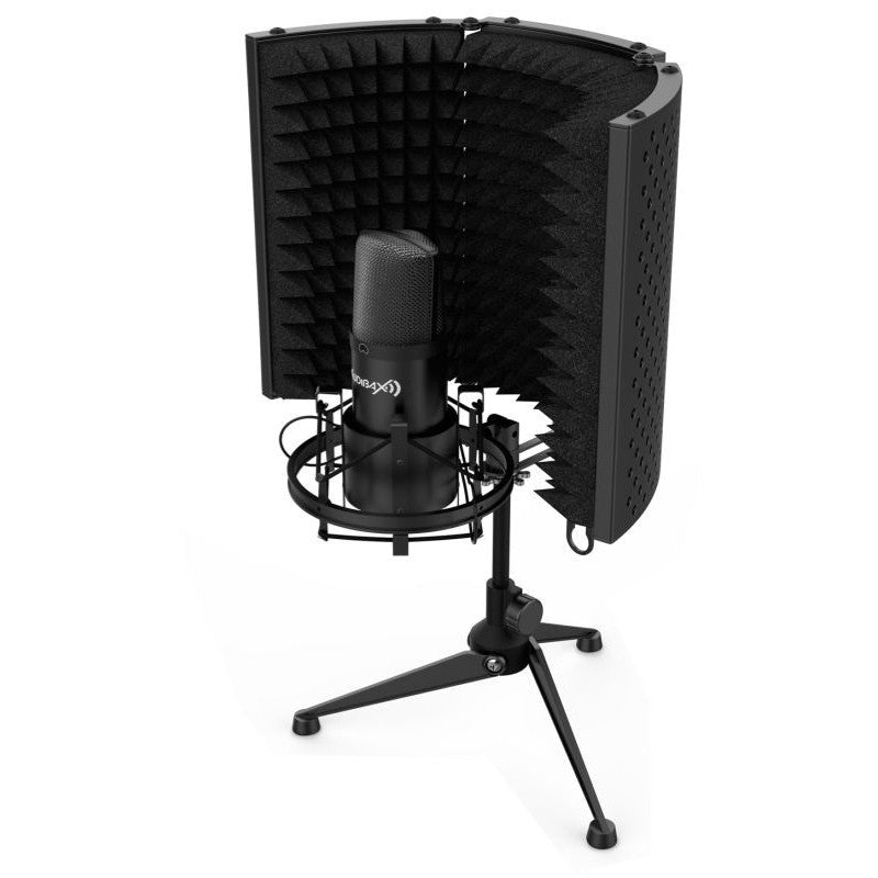 Audibax MST - 10 - Pantalla Reflexión Micrófono Estudio Negro Plegable - Tempo Shop