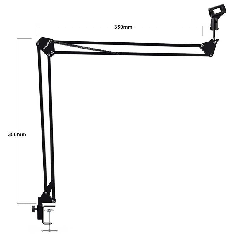 Audibax MTS - 10 - Soporte Sobremesa Micrófono Estudio de Brazo Articulado Ajustable - Tempo Shop