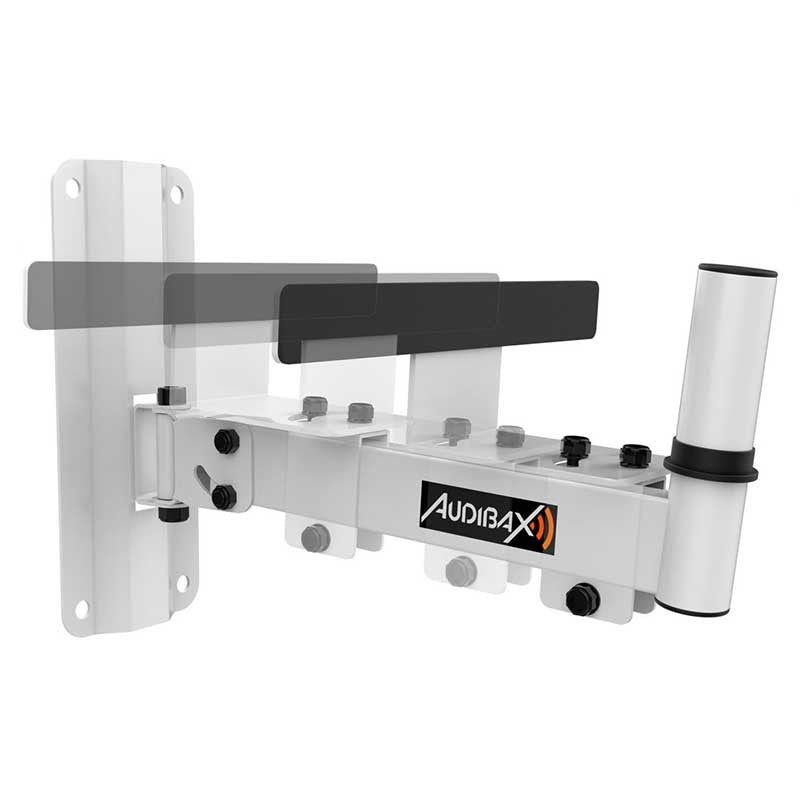 Audibax Neo 20 - White Soporte de Pared para Altavoz Profesional Vaso 35mm - Tempo Shop
