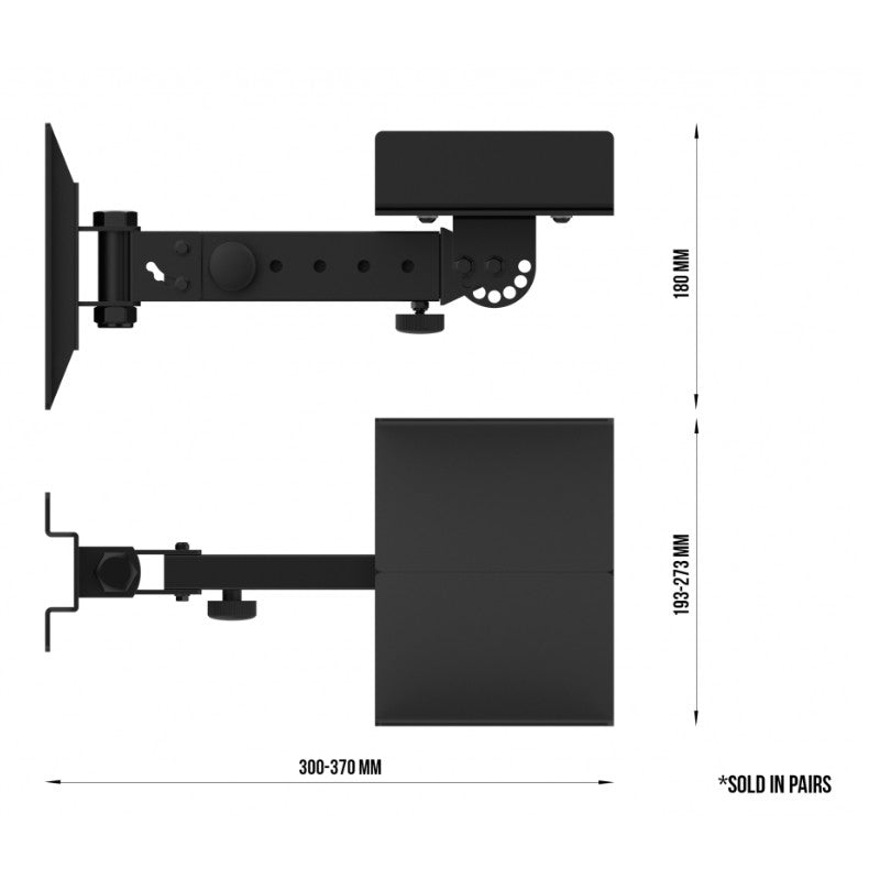 Audibax Neo STMW 1 - Soportes de Pared Para Monitor Estudio y Altavoz (Pareja) - Tempo Shop