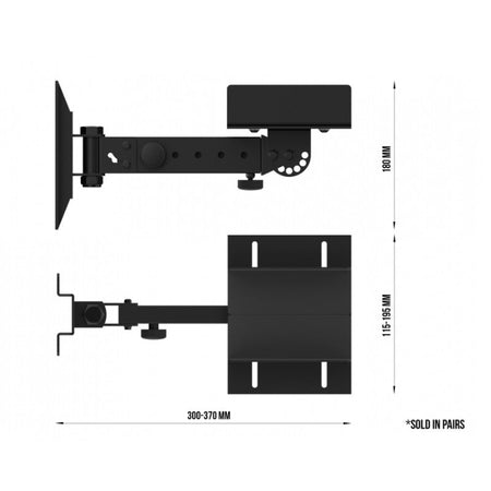 Audibax Neo STMW 1S - Soportes de Pared Para Monitor Estudio y Altavoz (Pareja) - Tempo Shop