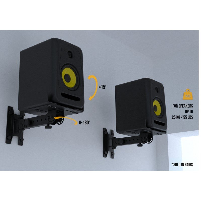 Audibax Neo STMW 1S - Soportes de Pared Para Monitor Estudio y Altavoz (Pareja) - Tempo Shop