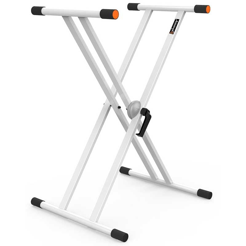 Audibax Onyx 130 Plus Blanco - Soporte Tijera Premium Profesional Teclado - Tempo Shop