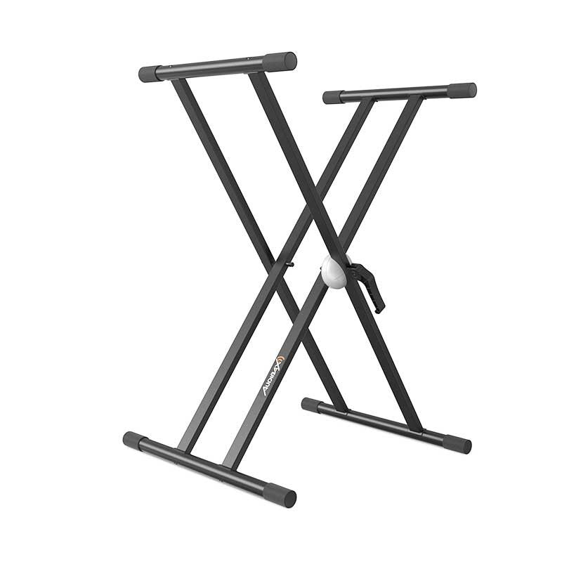 Audibax Onyx 130 - Soporte Premium Tijera Doble Teclado (Yamaha, Casio, Roland, Korg) - Tempo Shop