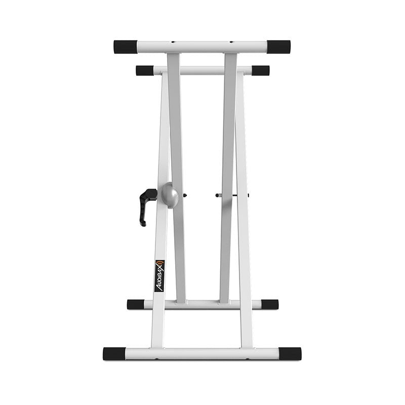 Audibax Onyx 130 White - Soporte Premium Tijera Doble Teclado - Tempo Shop