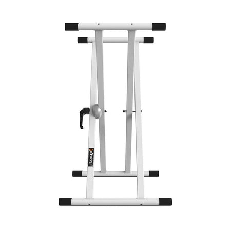 Audibax Onyx 130 White - Soporte Premium Tijera Doble Teclado - Tempo Shop