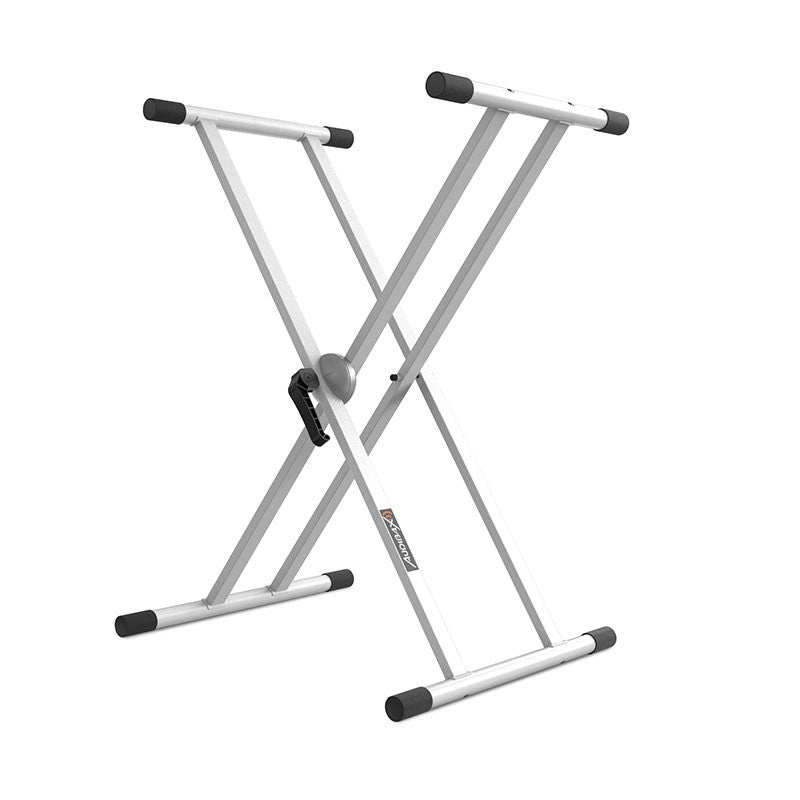 Audibax Onyx 130 White - Soporte Premium Tijera Doble Teclado - Tempo Shop