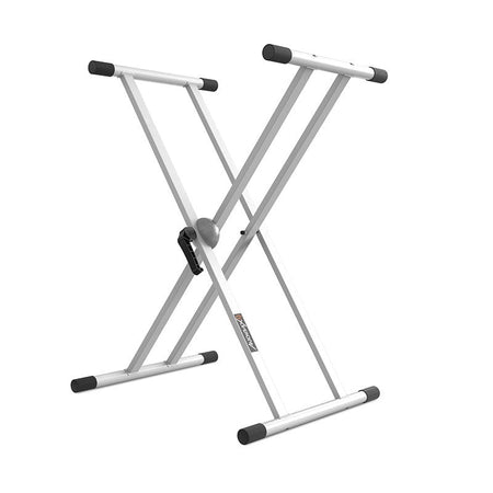 Audibax Onyx 130 White - Soporte Premium Tijera Doble Teclado - Tempo Shop