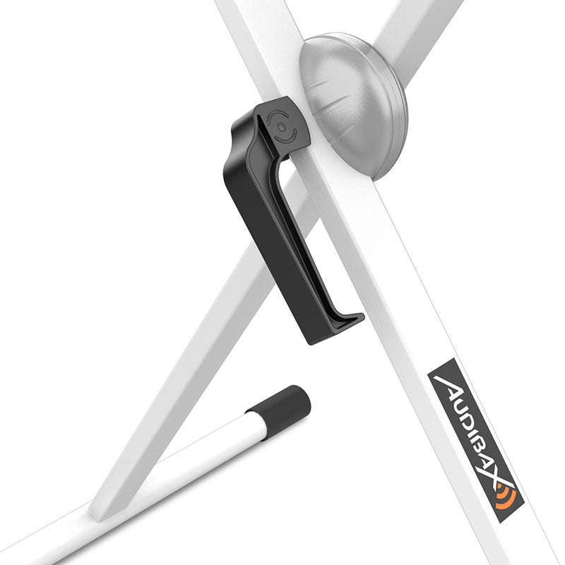 Audibax Onyx 131 White - Soporte Tijera Teclado (Yamaha, Casio, Roland, Korg) - Tempo Shop