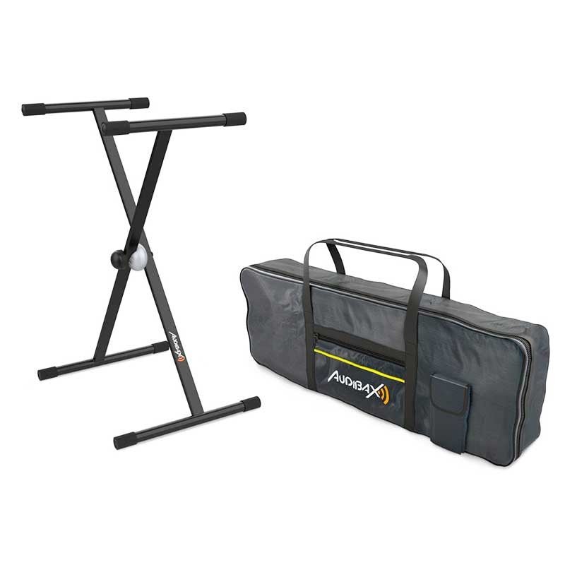 Audibax Onyx Pack Single - Soporte de Teclado + Funda Teclado 61 Teclas - Tempo Shop