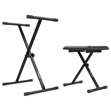 Audibax Onyx - Pack V2 de Soporte Teclado / Piano + Banqueta - Tempo Shop