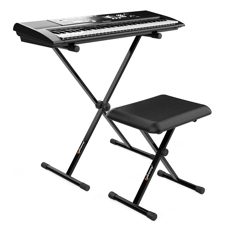 Audibax Onyx - Pack V2 de Soporte Teclado / Piano + Banqueta - Tempo Shop