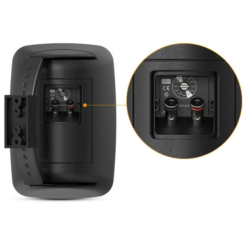 Audibax Ovo 4 G2 Negro Pareja de Altavoces Pasivos Pared 4 Pulgadas 100v / 8 ohm - Sonido profesional con certificación IP65