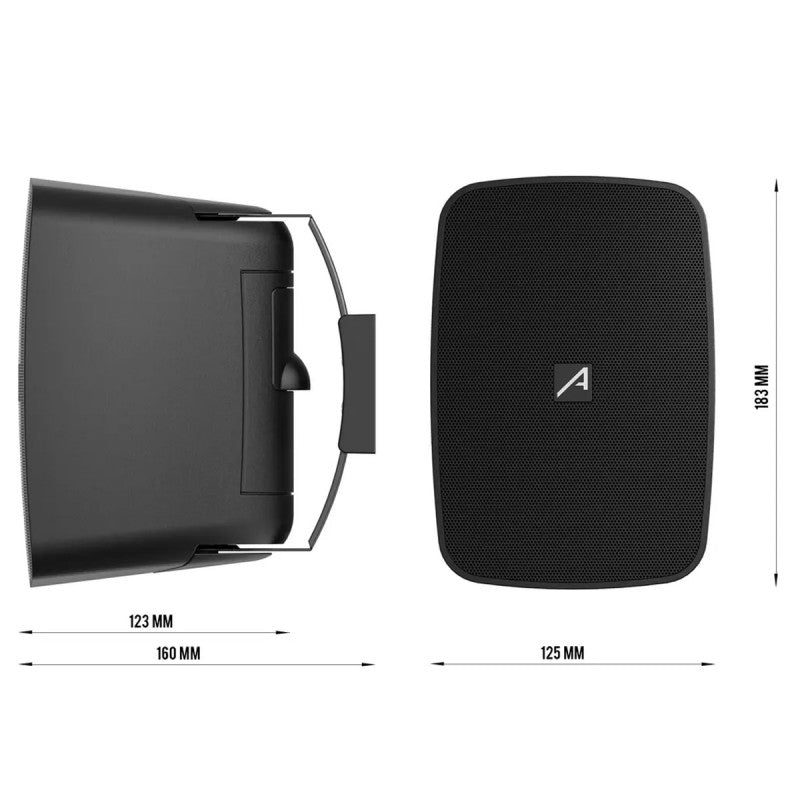 Audibax Ovo 4 G2 Negro Pareja de Altavoces Pasivos Pared 4 Pulgadas 100v / 8 ohm - Sonido profesional con certificación IP65