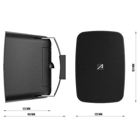 Audibax Ovo 4 G2 Negro Pareja de Altavoces Pasivos Pared 4 Pulgadas 100v / 8 ohm - Sonido profesional con certificación IP65