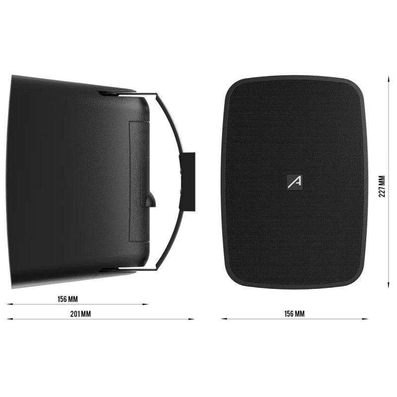 Audibax Ovo 5 G2 Negro Pareja - Altavoces Pasivos de Instalación en Pared y Exterior con Protección IP65