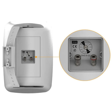Audibax Ovo 6 G2 Blanco - Pareja de Altavoces Pasivos de Pared 6 Pulgadas 100V / 8 ohm IP65