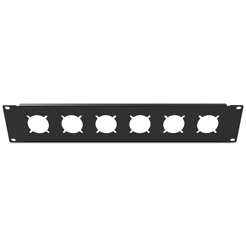 Audibax Panel 2U para 6 Schuko - Carátula rack 19 pulgadas