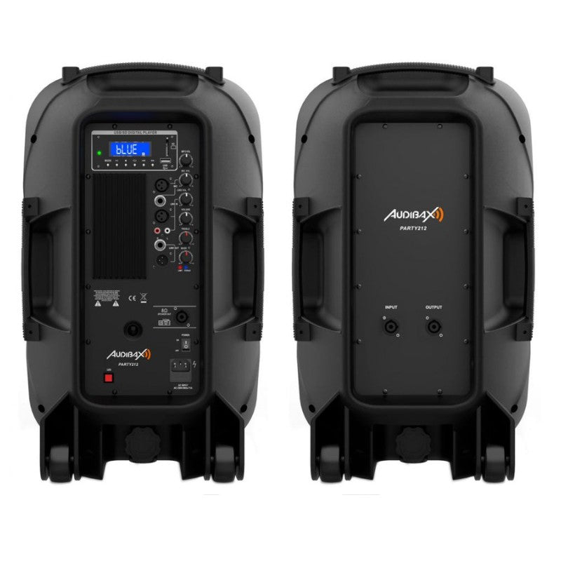 Audibax Party 212 - Led Set 2 Altavoces 12" PRO 1000W Pico + Soportes + Cableado + Micrófono - Tempo Shop