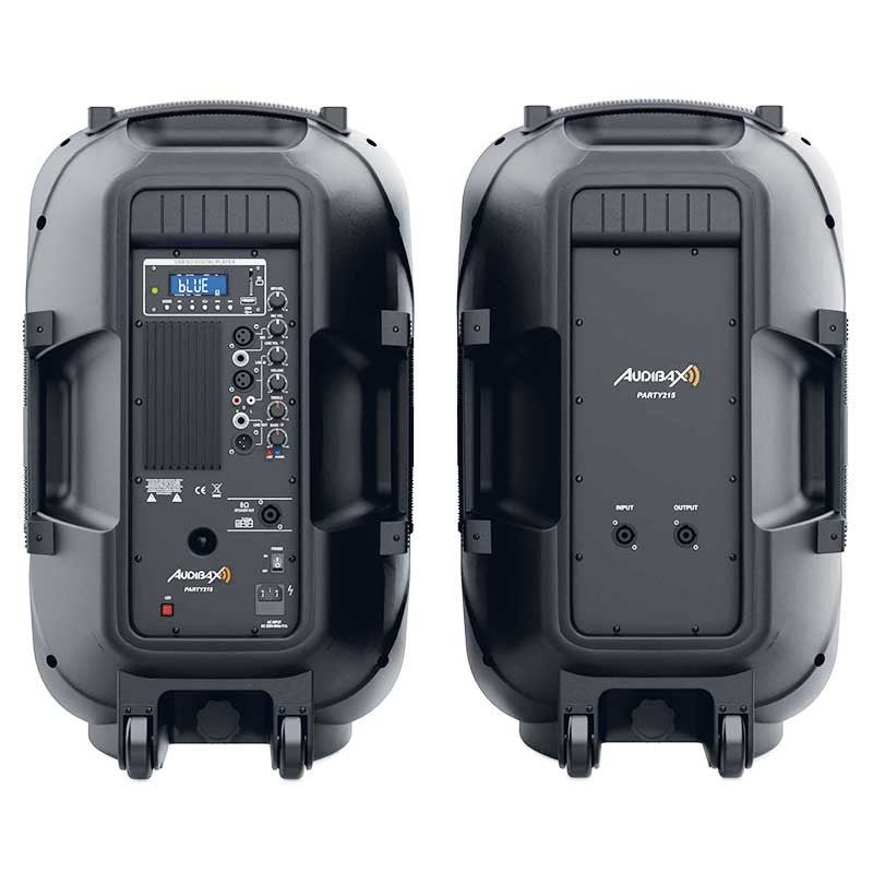 Audibax Party 215 Led Set 2 - Altavoces 15" PRO 1200W Pico + Soportes + Cableado + Micrófono - Tempo Shop