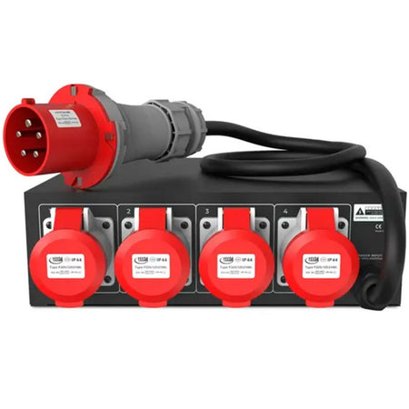 Audibax PD64T-4-32 - Distribuidor de Alimentación Profesional con 4 Salidas CEE 32A 5P