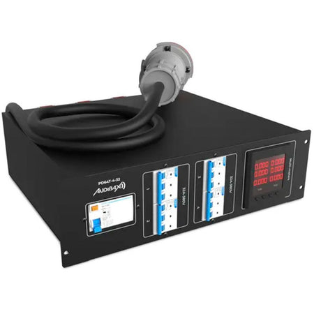 Audibax PD64T-4-32 - Distribuidor de Alimentación Profesional con 4 Salidas CEE 32A 5P