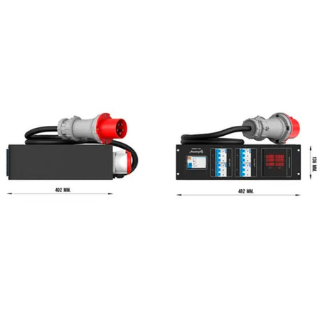 Audibax PD64T-4-32 - Distribuidor de Alimentación Profesional con 4 Salidas CEE 32A 5P