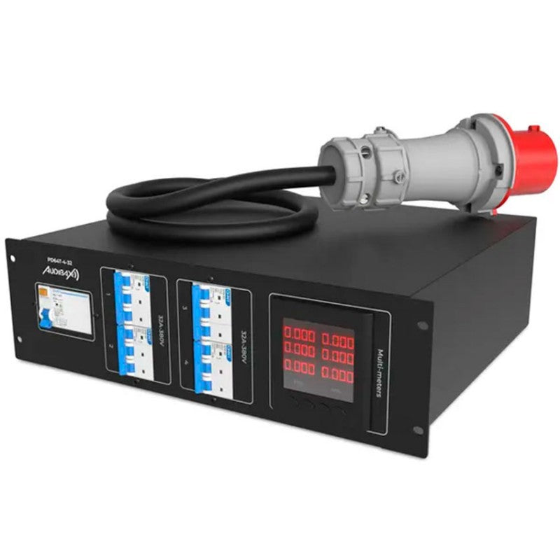 Audibax PD64T-4-32 - Distribuidor de Alimentación Profesional con 4 Salidas CEE 32A 5P