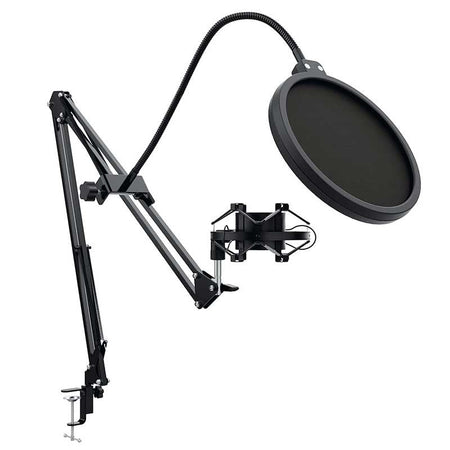 Audibax Podcast Studio - Kit Soporte Micrófono + Araña + Anti - Pop - Tempo Shop