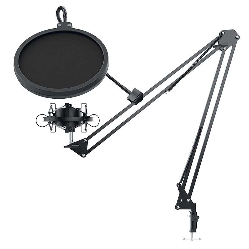 Audibax Podcast Studio - Kit Soporte Micrófono + Araña + Anti - Pop - Tempo Shop