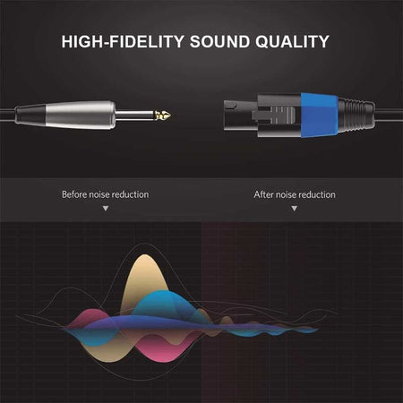 Audibax Power Amp 10145107 - Cable 1.5m Speakon - Jack Mono Cable Altavoz Potencia - Tempo Shop