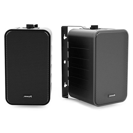 Audibax PR - 42 - Black Altavoces HiFi y Sonorización Negros con Soportes de Pared - Tempo Shop