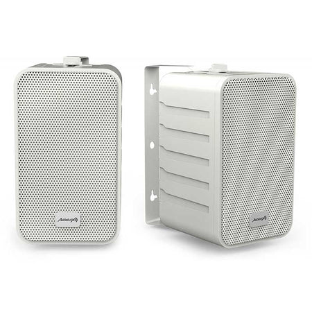 Audibax PR - 42W - Altavoces HiFi y Sonorización blancos + Soportes Pared - Tempo Shop
