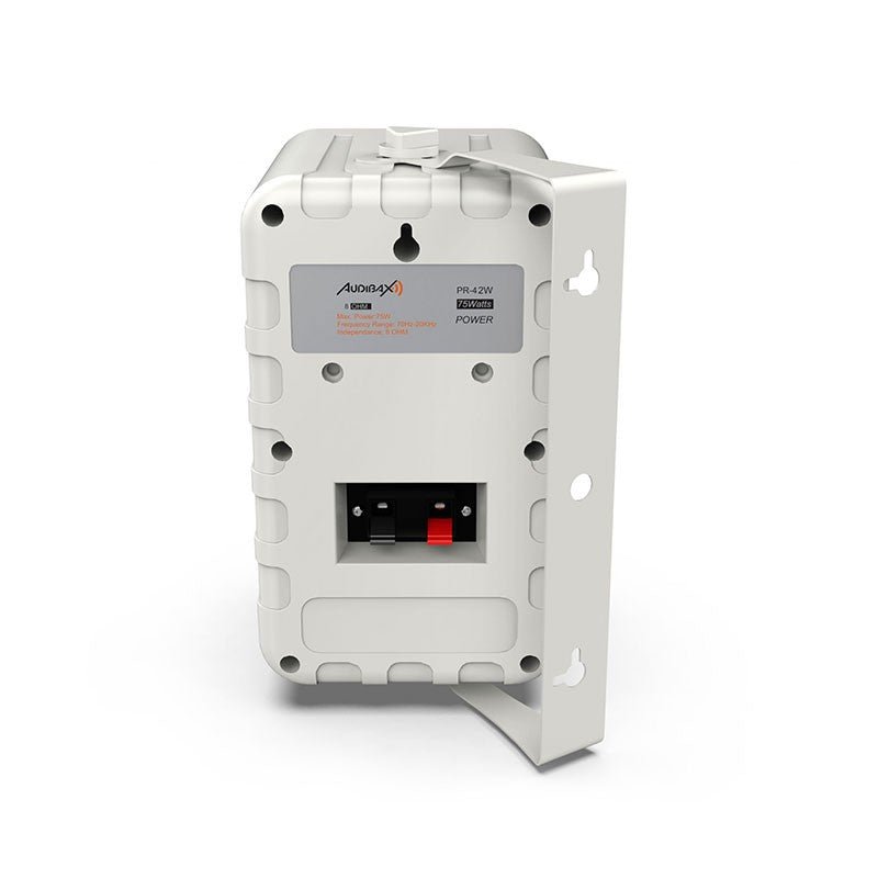 Audibax PR - 42W - Altavoces HiFi y Sonorización blancos + Soportes Pared - Tempo Shop