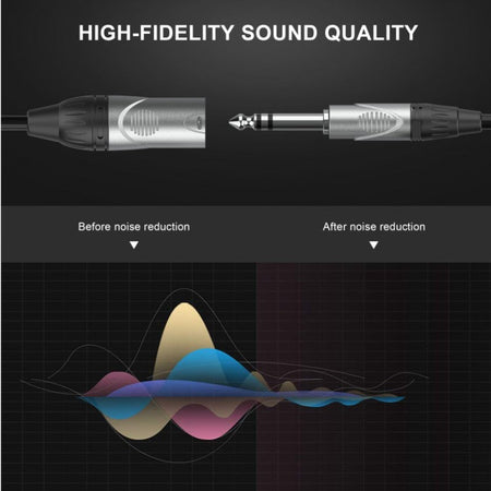 Audibax Pro 10101671 - Cable XLR Macho a Jack Balanceado 10m Negro - Tempo Shop