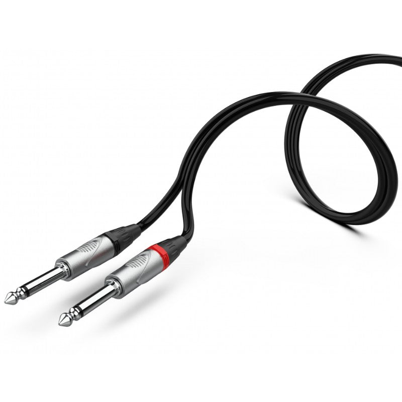 Audibax Pro 10116231 - Cable 2 Jack Mono a 2 RCA 3m Negro - Tempo Shop