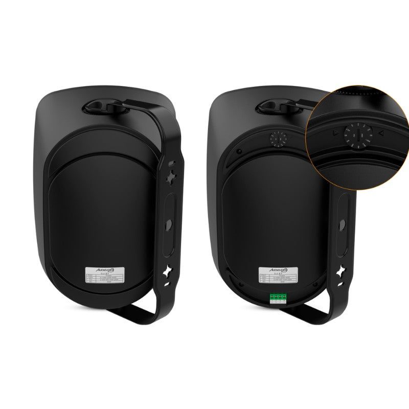 Audibax Pro Bali 6 TB - Altavoces pasivos de exterior IP65 de 6,5″ para pared (pareja) con taps 100V/70V y modo 8 Ω - Tempo S