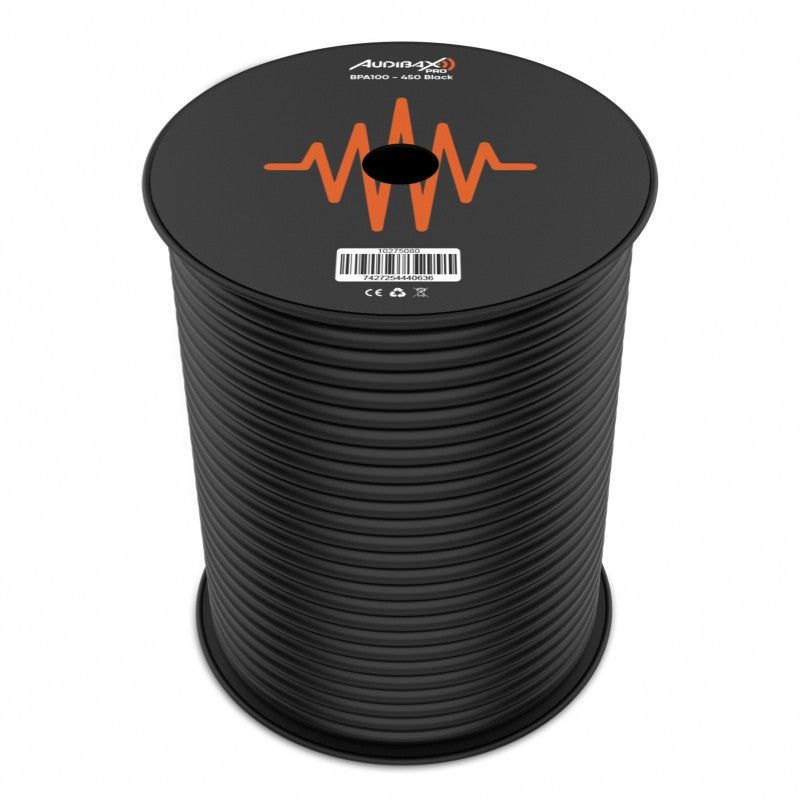 Audibax Pro BPA100-425 Black - Bobina de cable de altavoz 4×2,5 mm² (4 conductores), 100 m, 13 AWG - Tempo Shop