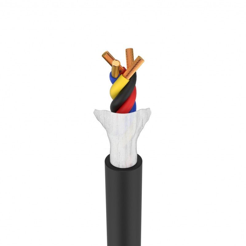 Audibax Pro BPA100-425 Black - Bobina de cable de altavoz 4×2,5 mm² (4 conductores), 100 m, 13 AWG - Tempo Shop