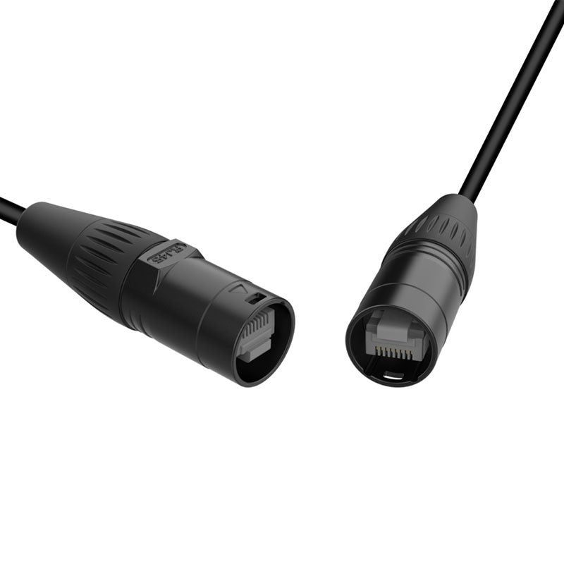 Audibax Pro CAT6 50M Drum Pro - Cable Ethernet CAT6 de 50 m en carrete con conectores EtherCon Neutrik y doble blindaje - Tem