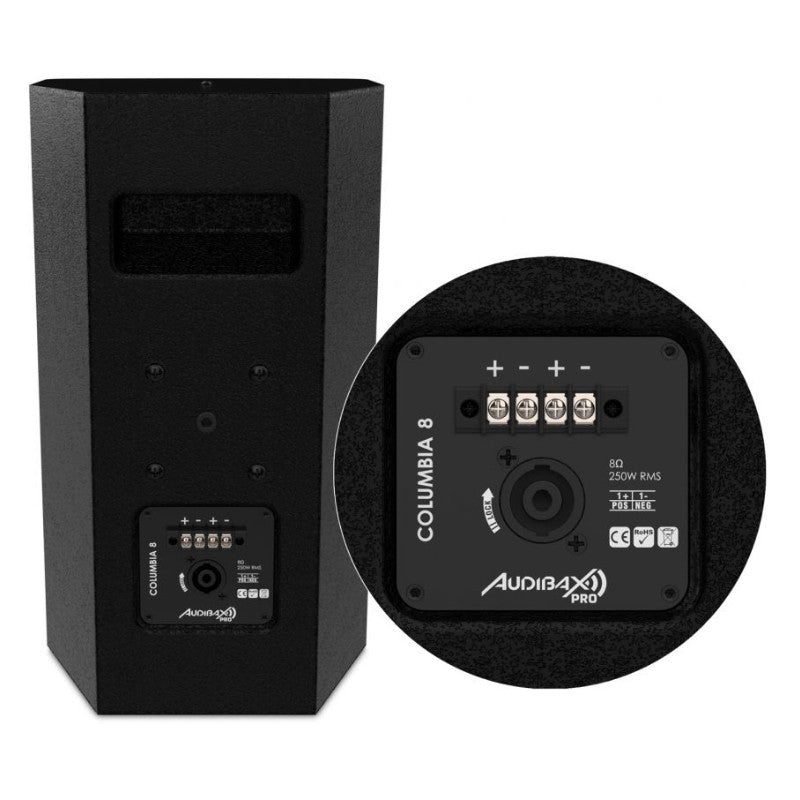 Audibax Pro Columbia 8 - Altavoz pasivo 2 vías de 8″, 250 W RMS, soporte incluido - Tempo Shop