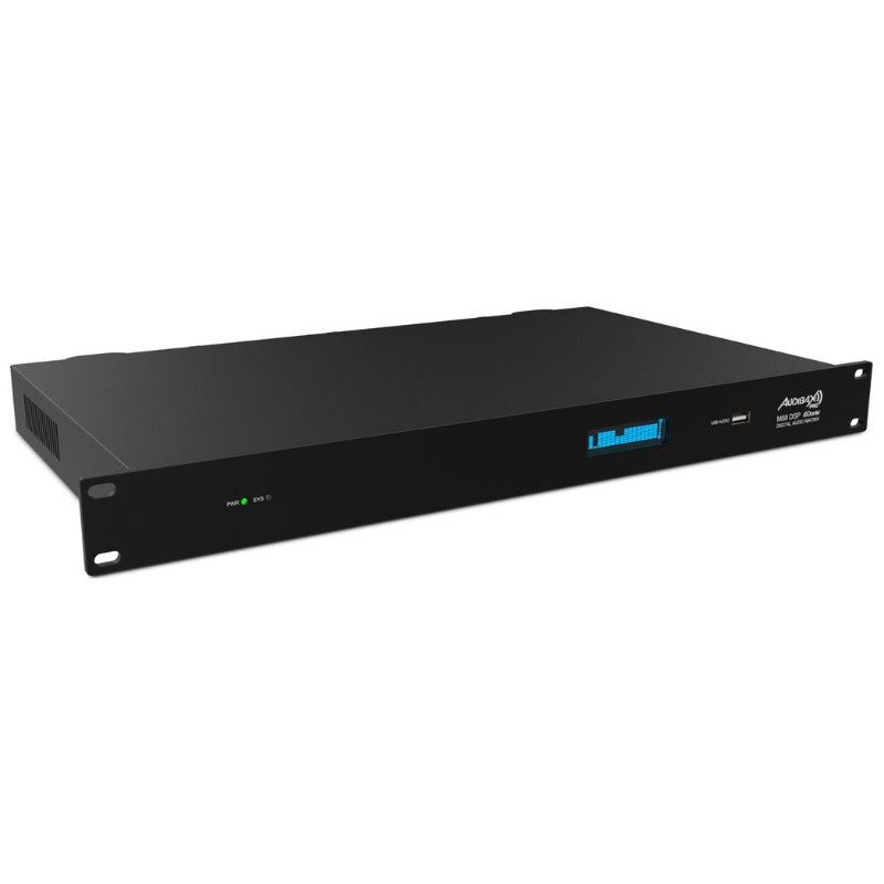 Audibax Pro M88 DSP Dante - Matriz digital 8+8 con DSP 32-bit, entradas/salidas Euroblock y control USB/Ethernet/RS232/RS485
