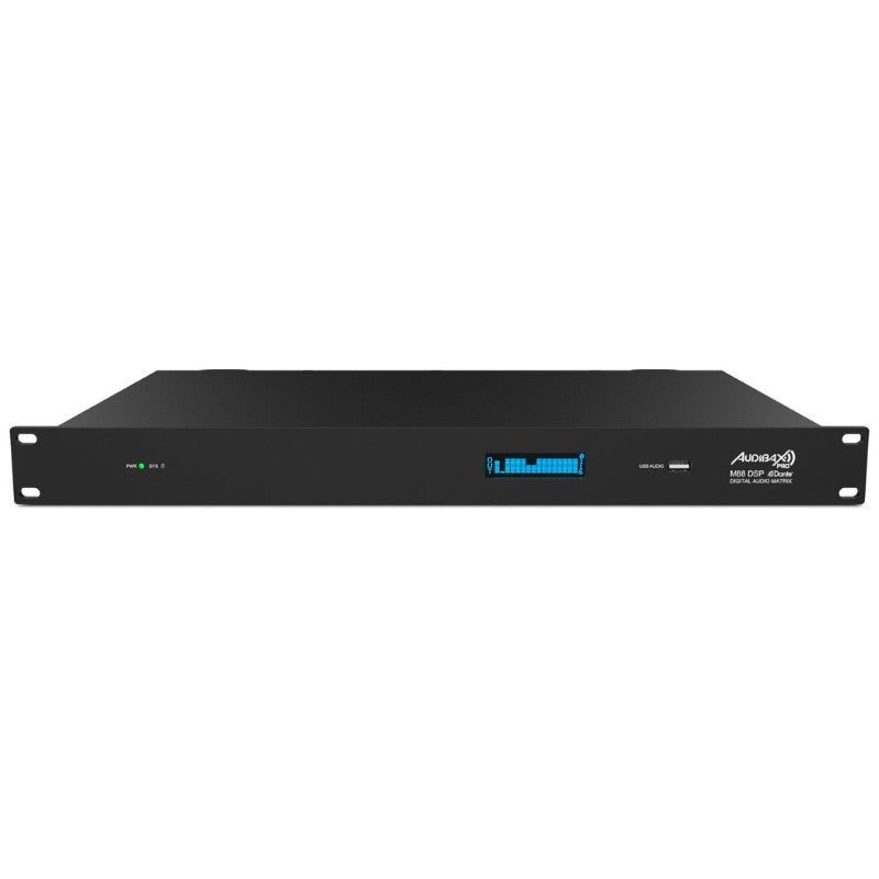 Audibax Pro M88 DSP Dante - Matriz digital 8+8 con DSP 32-bit, entradas/salidas Euroblock y control USB/Ethernet/RS232/RS485