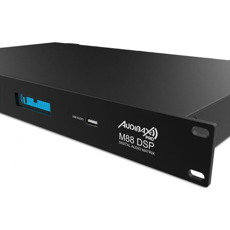 Audibax Pro M88 DSP - Matriz digital 8×8 con DSP de 32 bits, control por USB/Ethernet/RS232/485 y conexiones Euroblock - Temp