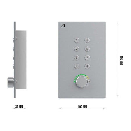 Audibax Pro M88 WP2 - Panel de pared PoE con 8 botones programables para control de matriz (UDP/TCP-IP) - Tempo Shop